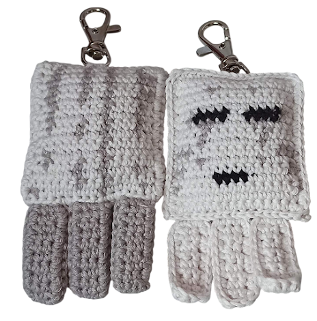 Ghast Minecraft keychain