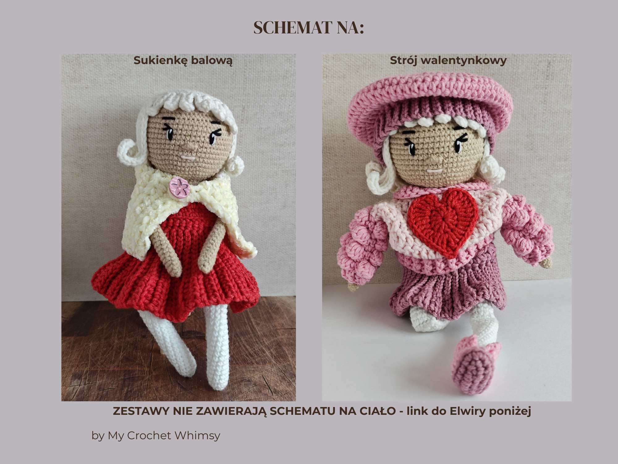 Lalka szydełkowa Elwira